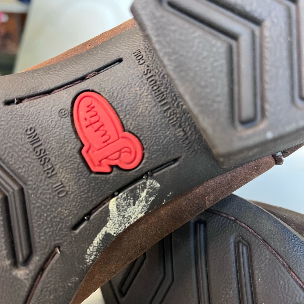 Justin Boots Women’s “9B” Brown with Teal Accents - Picture 6 of 7
